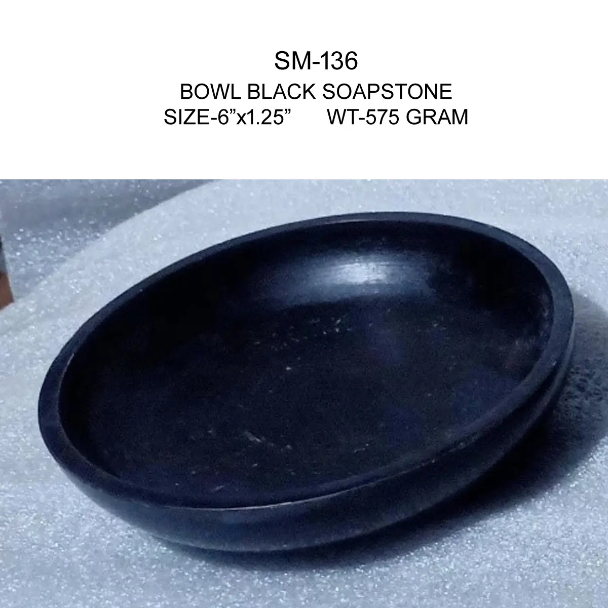 BOWL BLACK SOAPSTONE